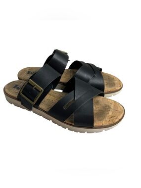 Korks by Kork Ease Women’s Size 9 Black Strappy Slip On Sandals with Buckle